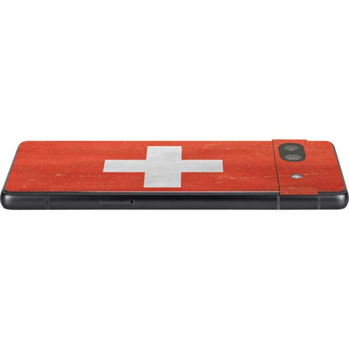 Switzerland Flag Distressed Google Pixel 7a Skin